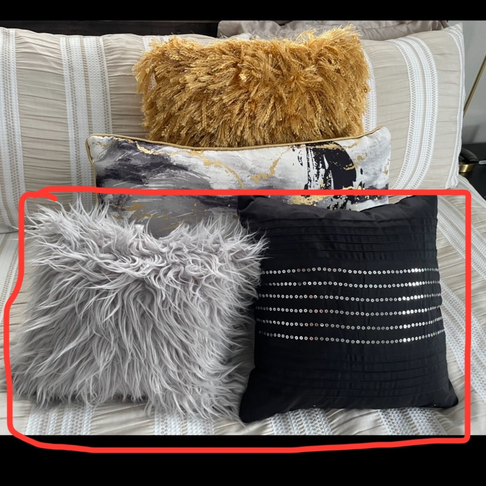Two small throw pillows